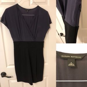 Banana Republic mixed media colorblock dress sz 6